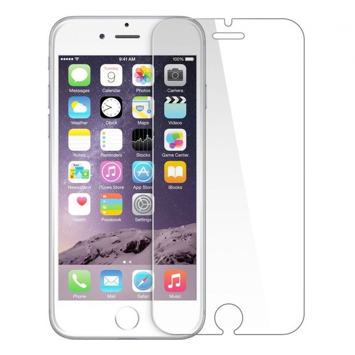 Folie protectie compatibila Apple iPhone 6, TemperedGlass, Transparent