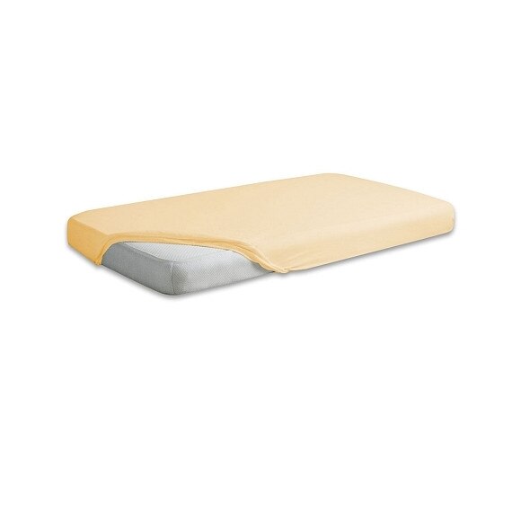Cearceaf flanel din bumbac cu elastic 120x60 cm Galben 04