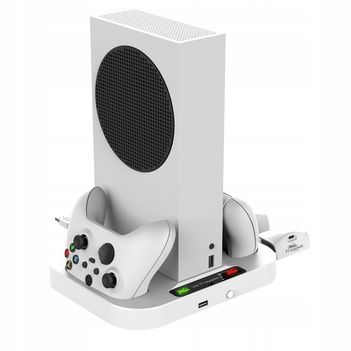 Froggiex FX-XSX-C1-W Xbox Series S, USB, USB-C, LED Fehér-Szürke-Fekete multifunkciós töltőállomás