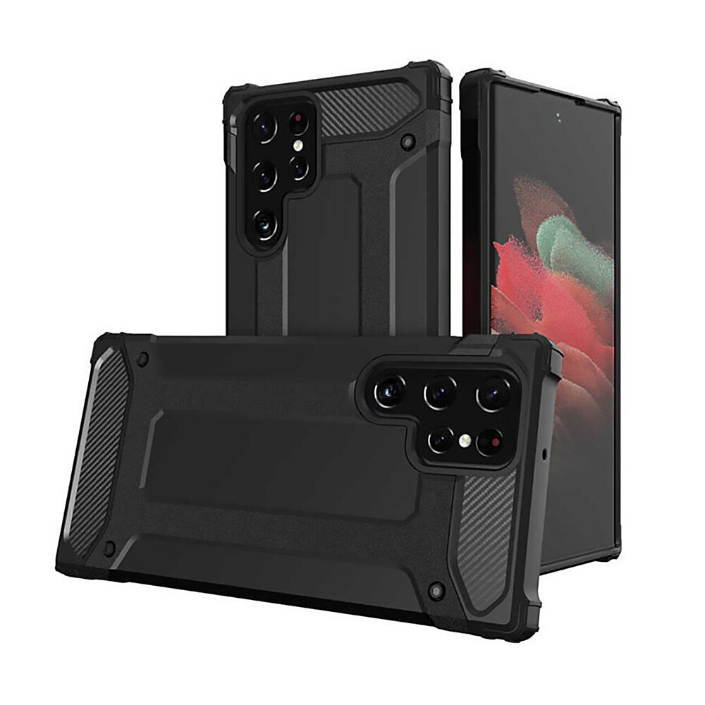 Husa de protectie compatibila cu Samsung Galaxy S23 Ultra, Army Shield, Hybrid Armor, Negru