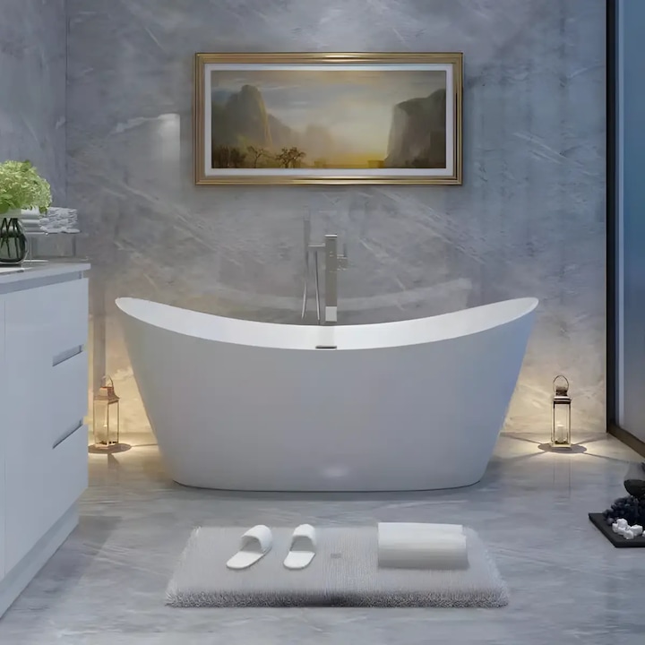 Cada Freestanding, Diplon BT5910, Ovala, Acril, 170x80cm, Alb