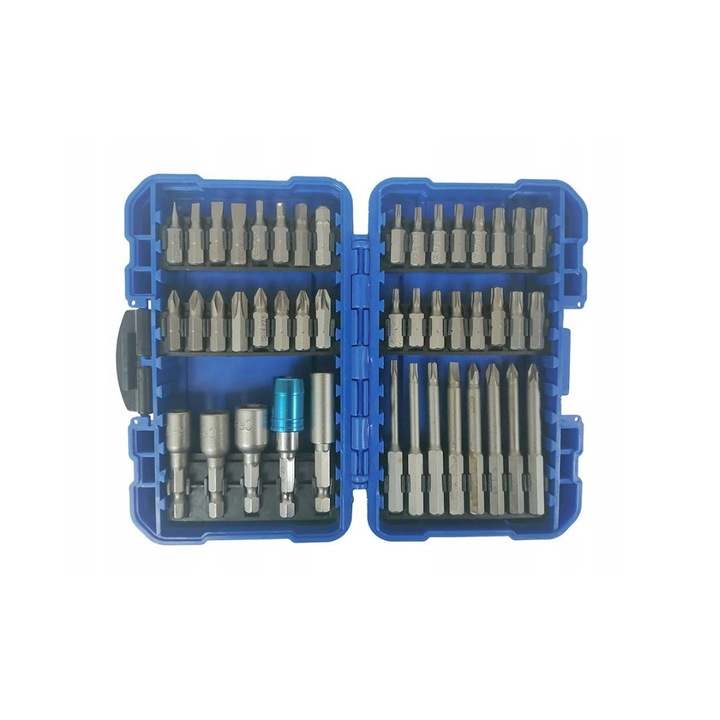 Set 45 piese biti si adaptoare, Silver