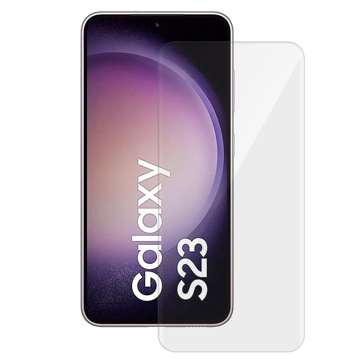 Üveg UV SILKASE fólia a Samsung Galaxy S23-hoz, teljes ragasztás, teljes kijelző, átlátszó színű