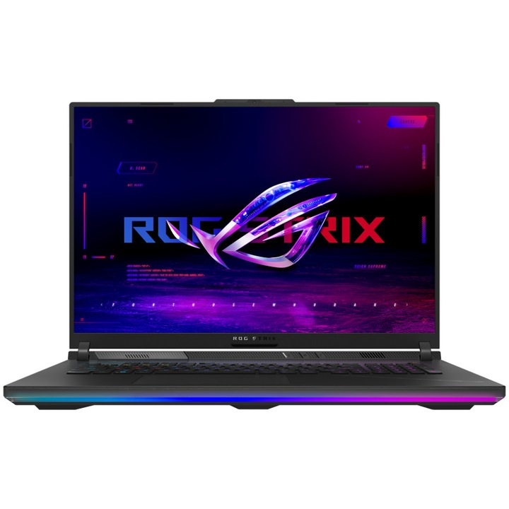 Лаптоп Gaming ASUS ROG Strix SCAR 18 G834JZ, Intel® Core™ i9-13980HX, 18", QHD+, 240Hz, RAM 32GB, 2TB SSD, NVIDIA® GeForce® RTX™ 4090 16GB, No OS, Black