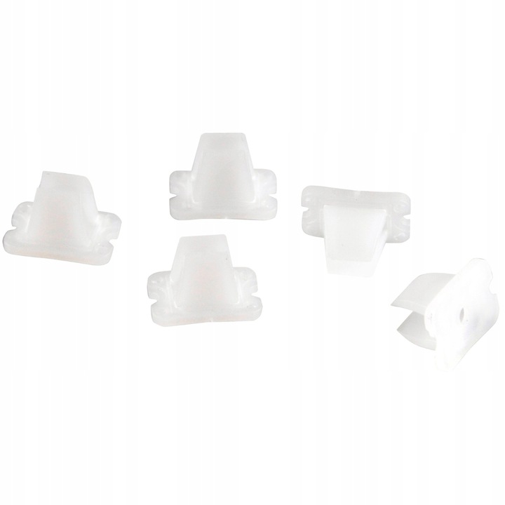 Un 5 suporturi pentru benzi LED, Polux, Plastic, Alb