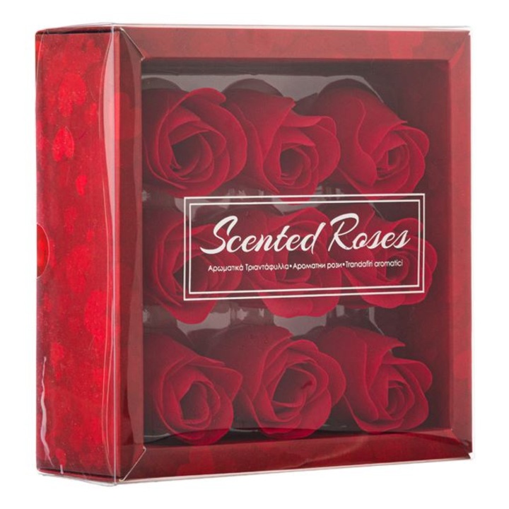 Set Trandafiri Decorativi Parfumati 4.5cm - 9buc