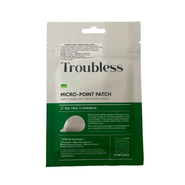 Set 9 Plasturi pentru Acnee, Troubless Micro-Point Patch