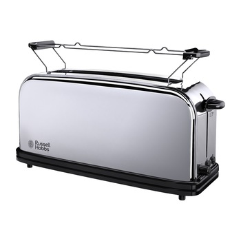 Prajitor de paine Russell Hobbs Chester 23510-56, 1000 W, 2 felii, Fanta extra lunga si lata, Functie lift and look, Decongelare, Inox Prajitor de paine Russell Hobbs Chester 23510-56, 1000 W, 2 felii, Fanta extra lunga si lata, Functie lift and look, Decongelare, Inox