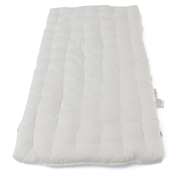 Saltea pentru patut 70 x 140 cm Confort Merino Baby, umplutura LANA MERINOS si invelis Bumbac