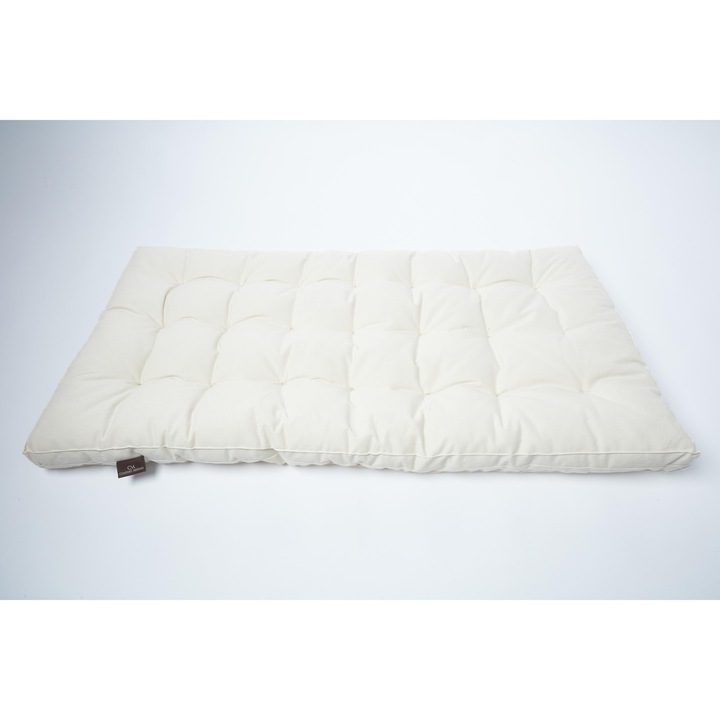 Saltea pentru patut 60 x 120 cm Confort Merino Baby, umplutura LANA MERINOS si invelis Bumbac