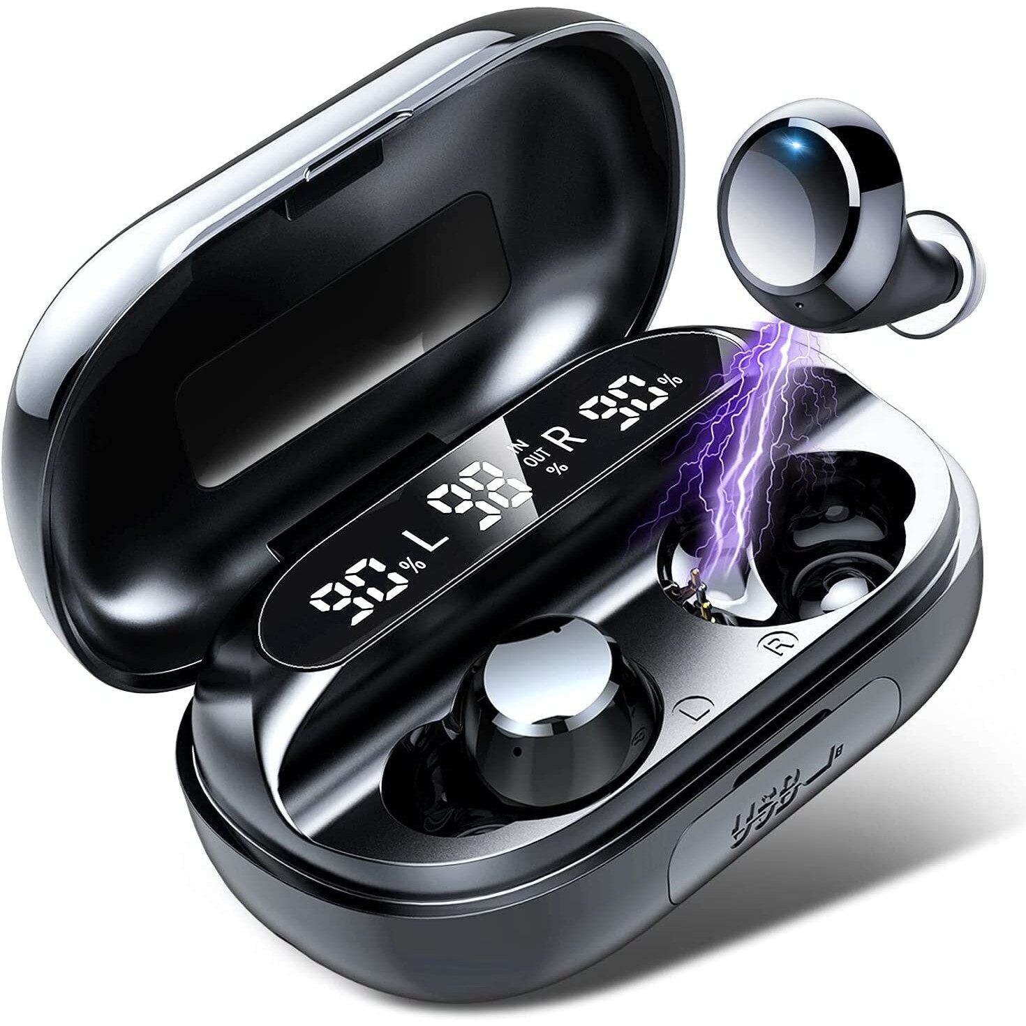 True Wireless Headphones S20 Bluetooth Microphone IPX7 Black