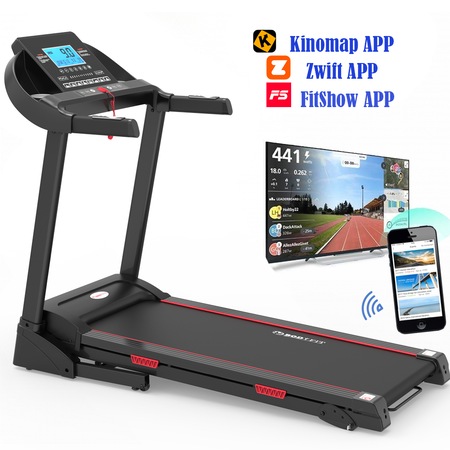 Banda de alergat electrica Bodyfit Z6500, motor de 3.0 CP, viteza maxim 16 km/h, greutate suportata 130 kg