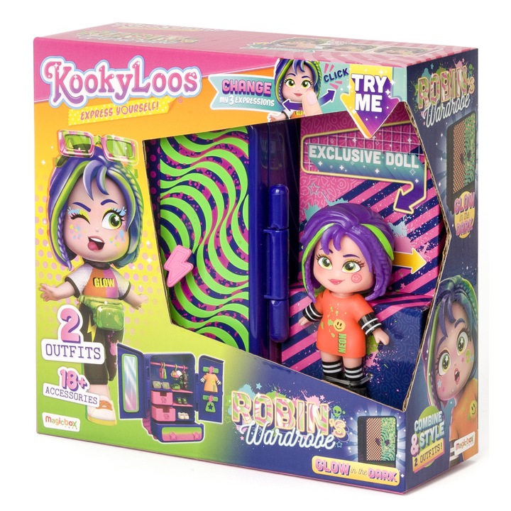 Комплект за игра KookyLoos - Гардеробът на Робин