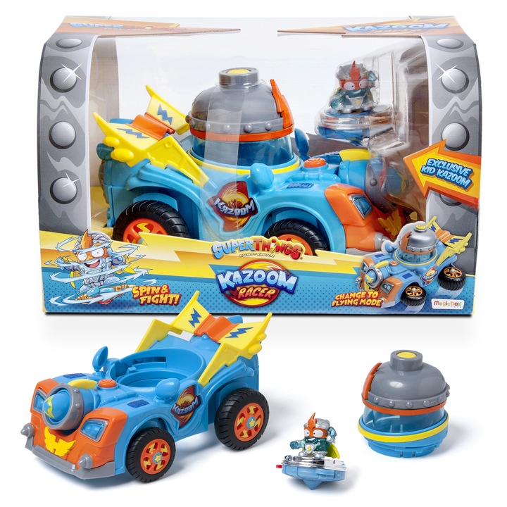 Vehicul cu figurina SuperThings - Kazoom Racer