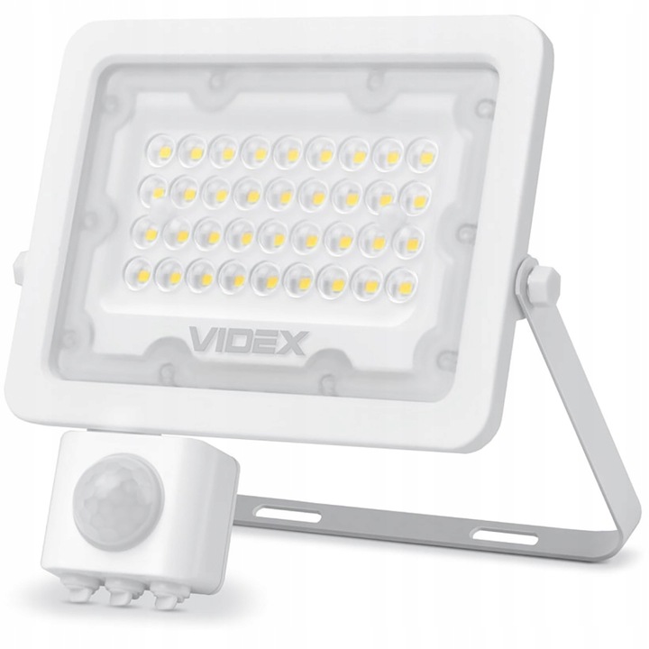 Proiector LED Videx, 30 W, Senzor de miscare, Alb