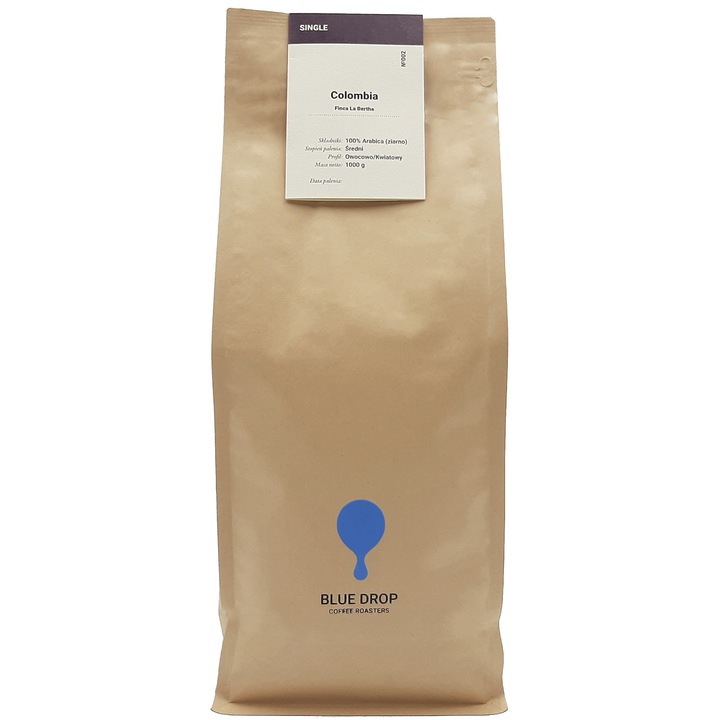 Boabe de cafea prajite, BlueDrop, 1kg