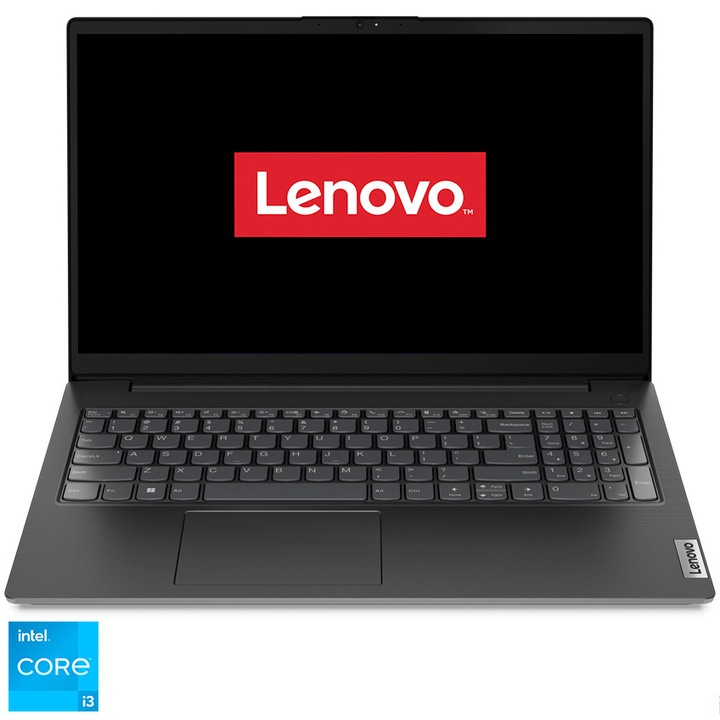 Лаптоп Lenovo V15 G3 IAP, Intel® Core™ i3-1215U, 15.6", Full HD, 8GB, 512GB SSD, Intel® UHD Graphics, No OS, Business Black