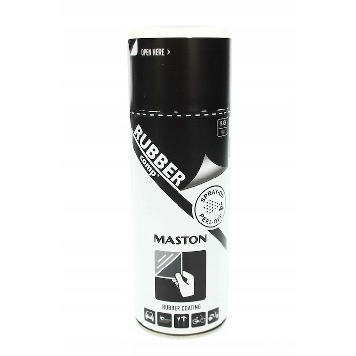 Spray gumi, Maston, 400ml, Matt fekete