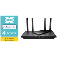Router Wireless TP-Link Archer AX55 Pro, AX3000, Dual-Band, Wi-Fi 6, OFMA, Beamforming, HomeShield Security, Ultra-Low Latency, OneMesh, port 2.5G