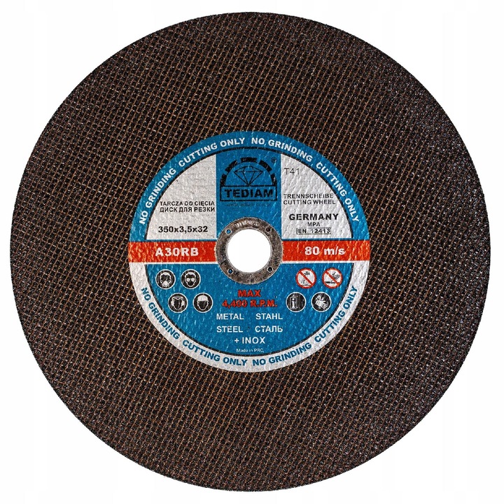Disc pentru taiat metal Tediam, 350x32x3.5 mm