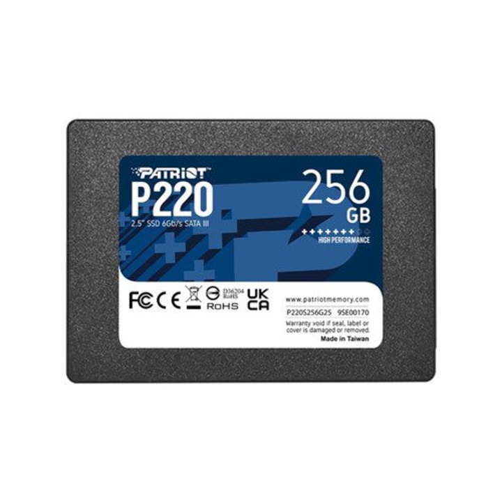 Solid State Drive, Patriot, 256 GB, SATA 3, 2.5"