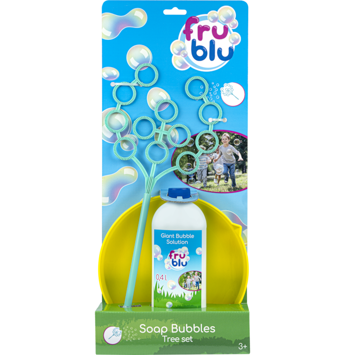 Set baloane de sapun Fru Blu - Tree set, cu solutie baloane 400 ml