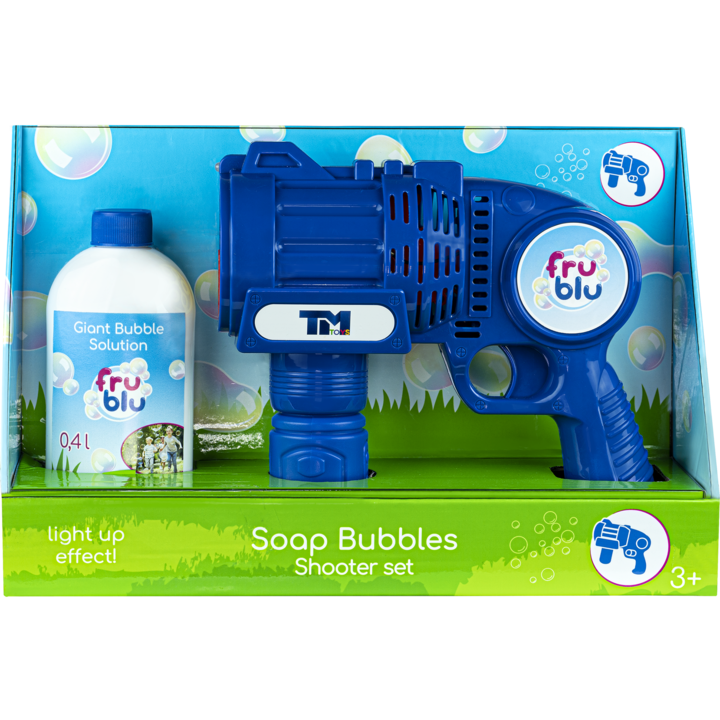 Set baloane de sapun Fru Blu - Shooter set, cu solutie baloane 400 ml