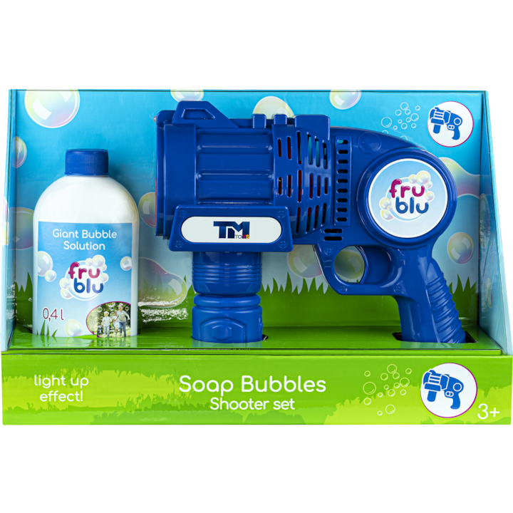 Set baloane de sapun Fru Blu - Shooter set, cu solutie baloane 400 ml