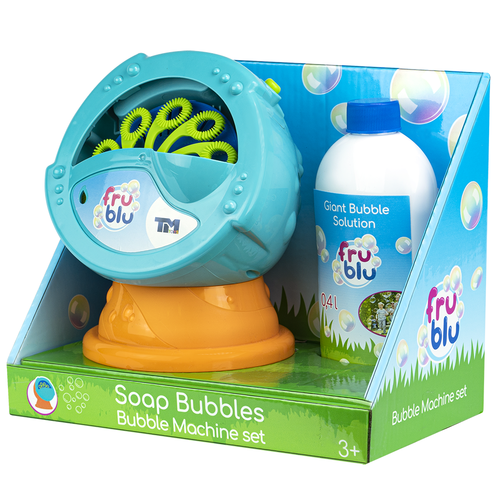Комплект за сапунени балончета Fru Blu Bubble machine, С разтвор за