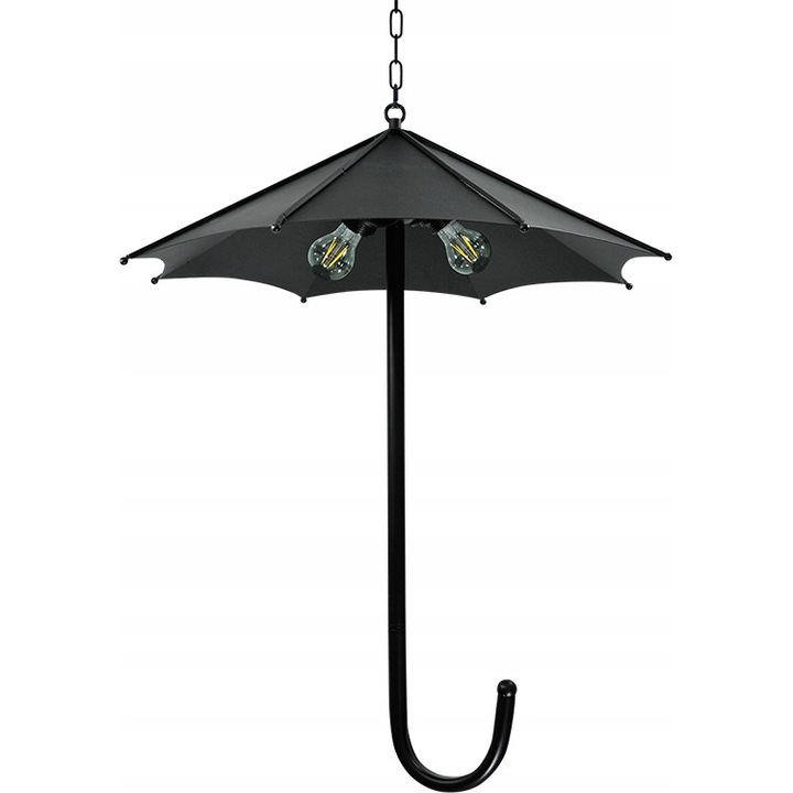 Полилей във формата на чадър, Polux, Метал, Черен