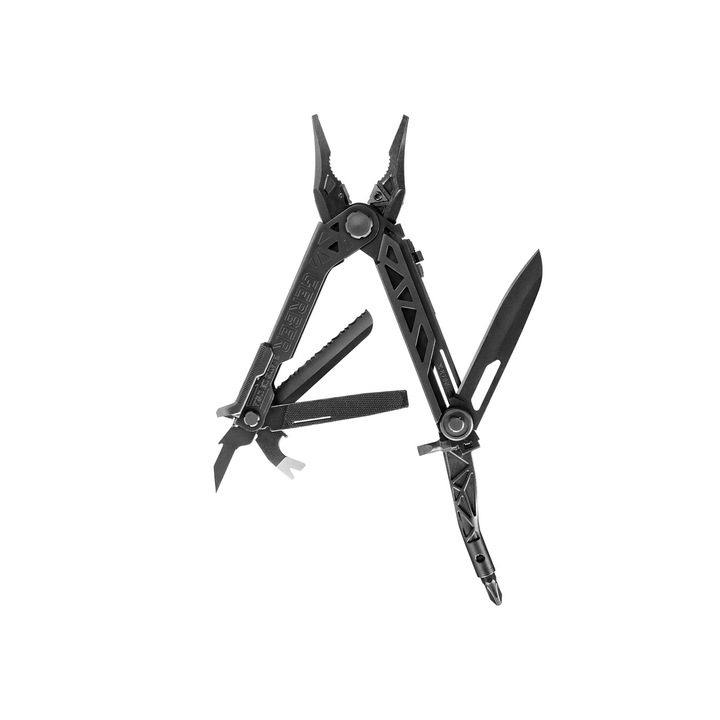 Briceag multifunctional pliabil Center-Drive, Gerber, Inox, Negru