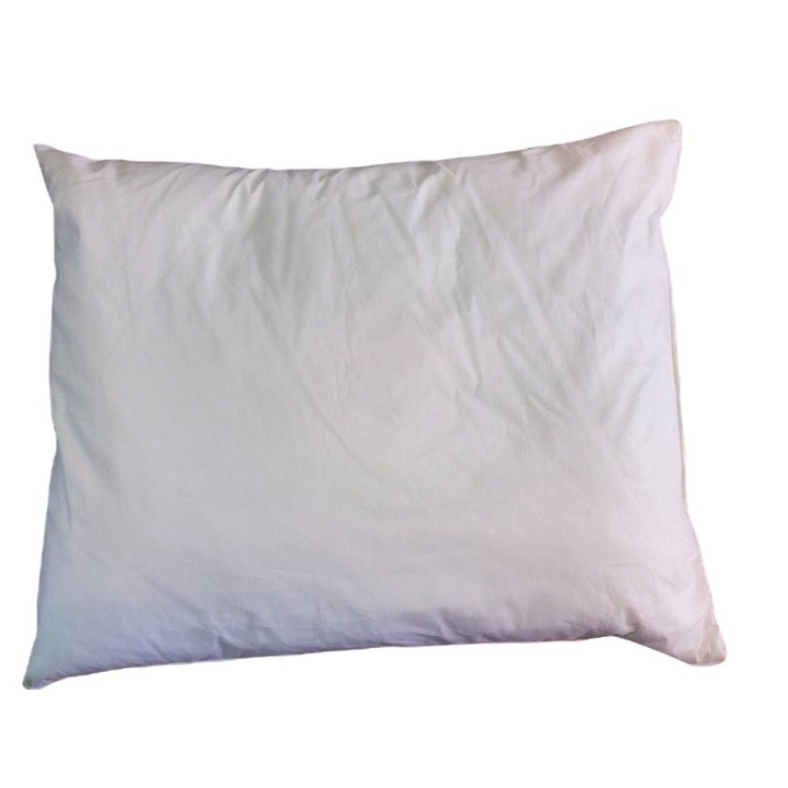 Perna cu puf, Inny, 70 x 80 cm, Bumbac, Alb