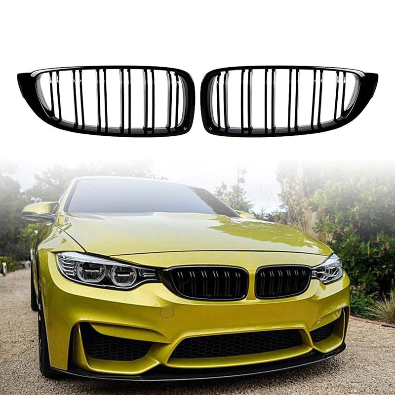 Set 2 Grile Nari Duble M BMW Seria 4 F32 F33 F36 M4, M-Design, Negru ...