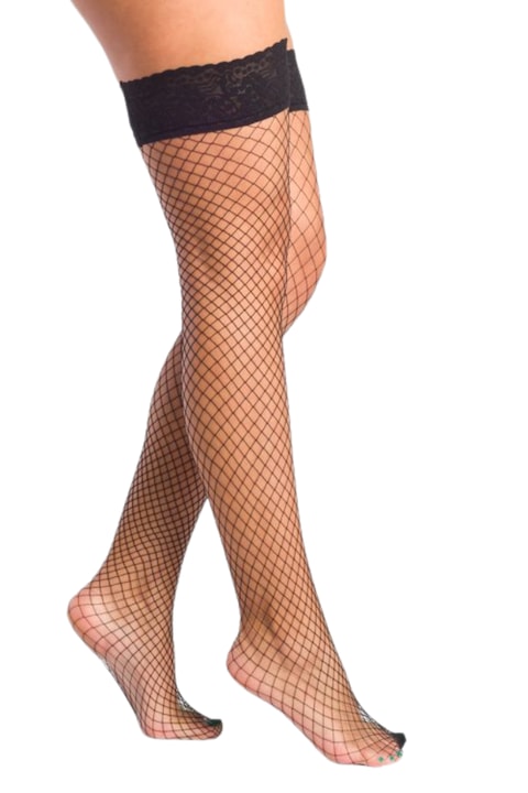 Dres Stockings Ar Rete Grandi, Veneziana, Plasa, Negru, Negru
