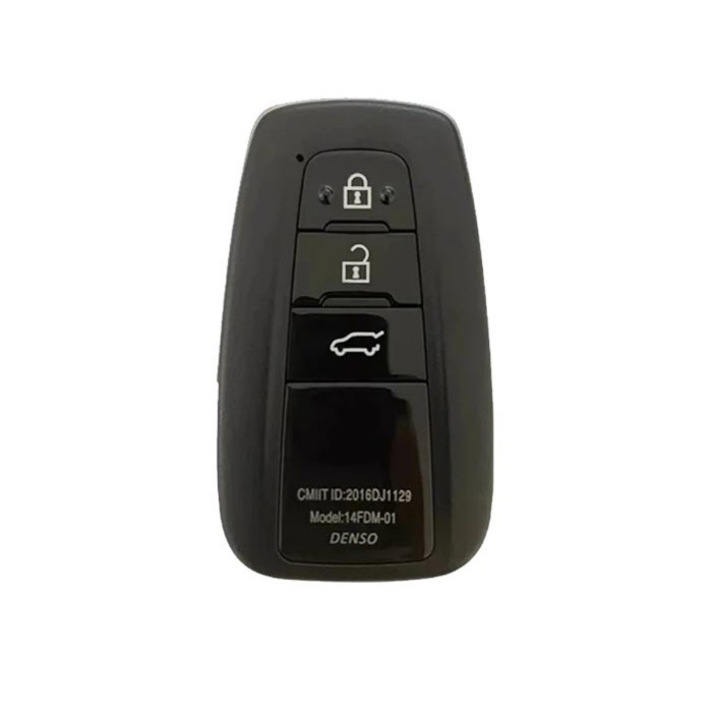 Cheie completa Toyota Camry 3 butoane Denso 14FCC 434 MHz FSK 0410 chip P1-A9 14DCC