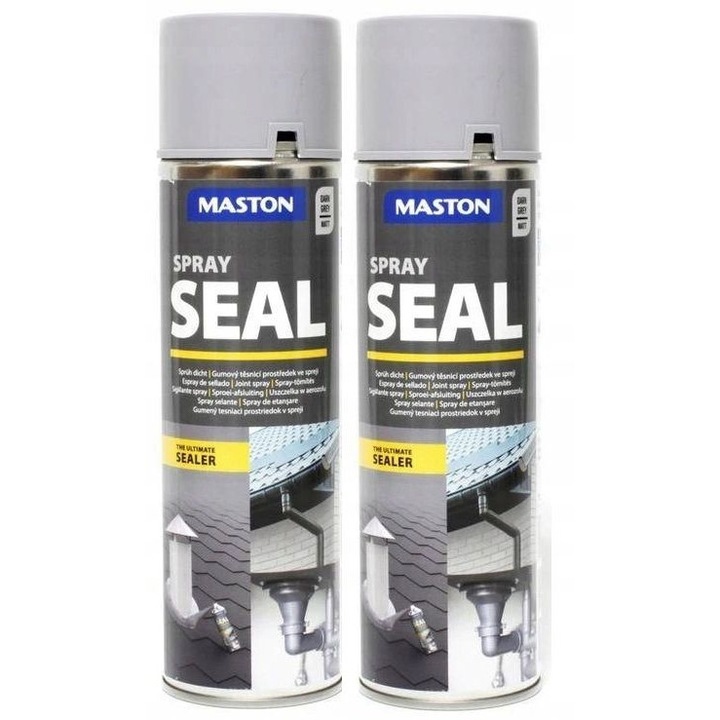 Set 2xspray de etansare, Maston, 1000ml, Gri