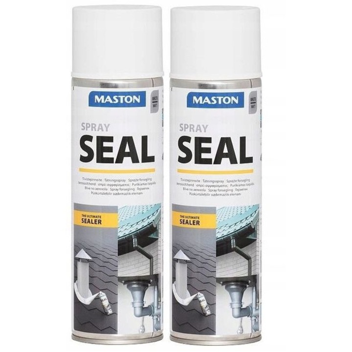 Set 2xspray de etansare, Maston, 1000ml, Alb