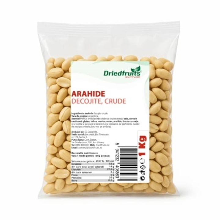 Arahide decojite crude albe 1kg