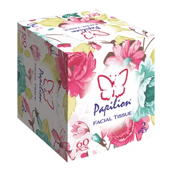Servetele faciale Papilion Standard cutie, 2 straturi, 60 foi Servetele faciale Papilion Standard cutie, 2 straturi, 60 foi