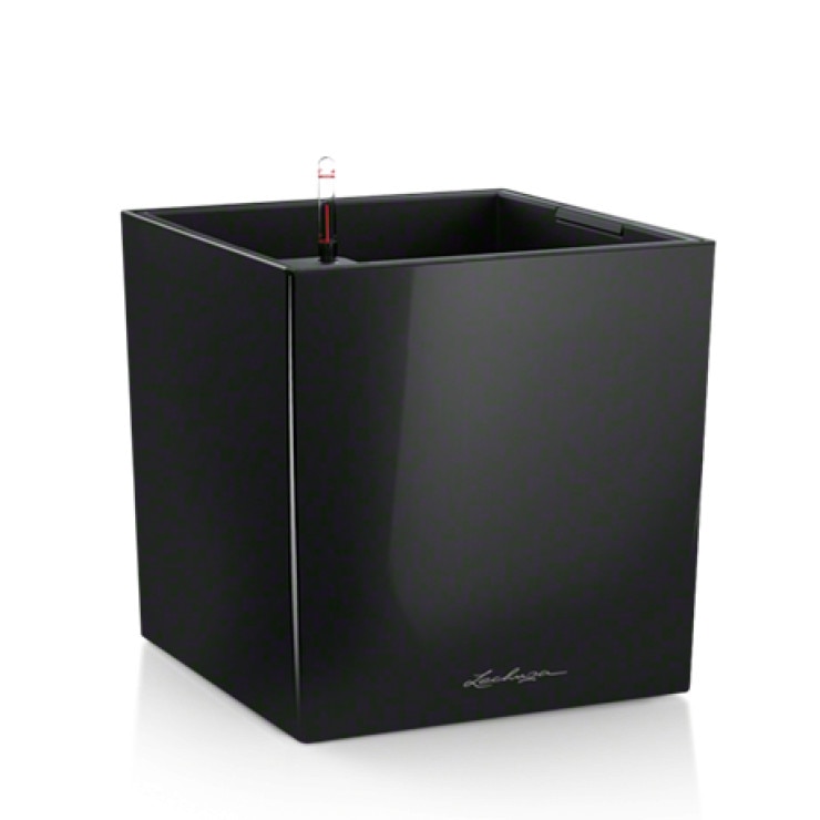 Ghiveci Lechuza Cube Premium 40 - set negru 16369
