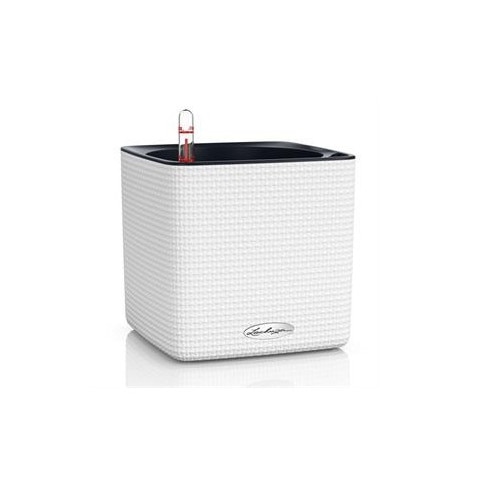 Ghiveci Lechuza Cube Color 14 set complet alb 13380