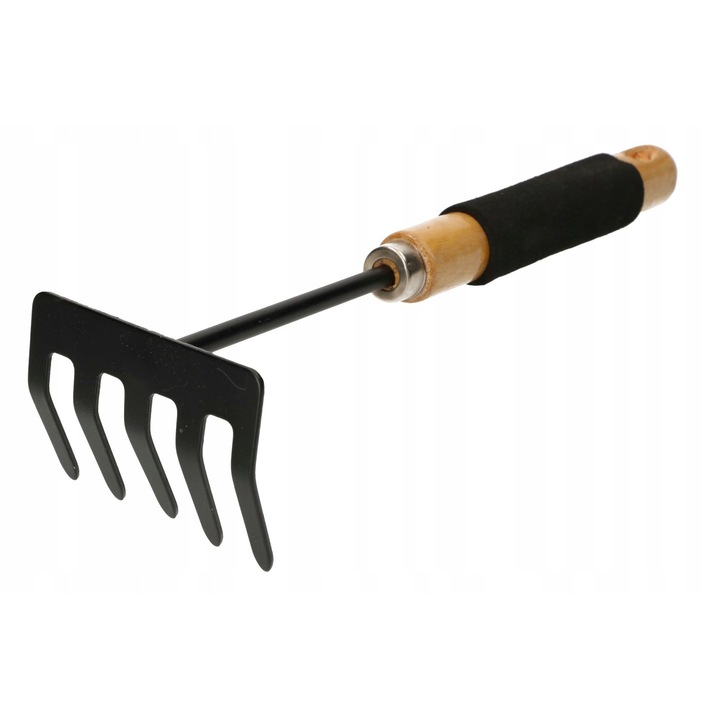 Мини гребло, Kotarbau, 8,8 см, стомана/дърво, черно/кафяво