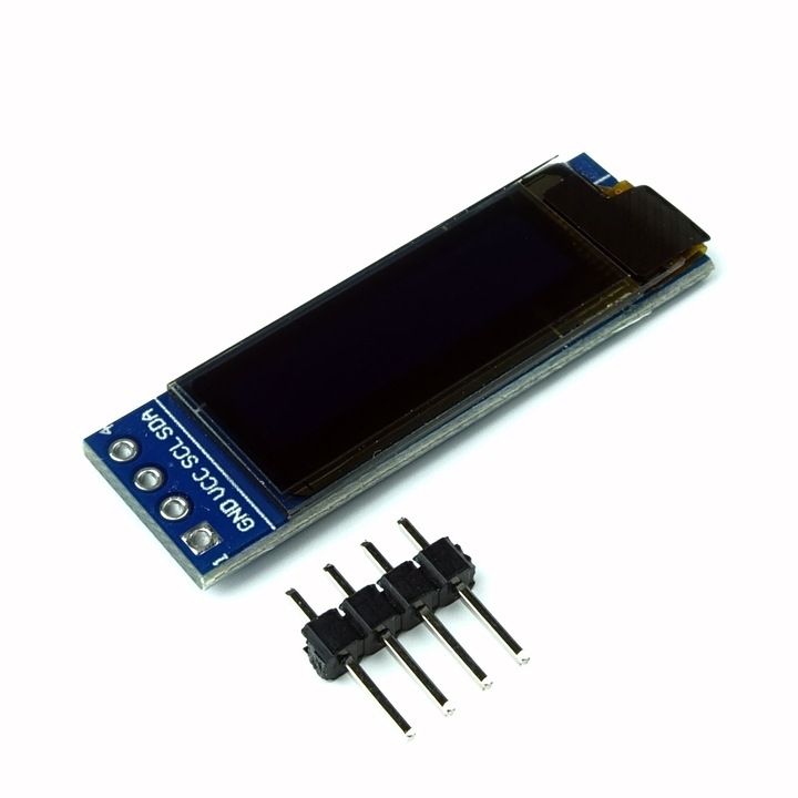 OLED дисплей, Elektroweb, 128 x 32 px, бял