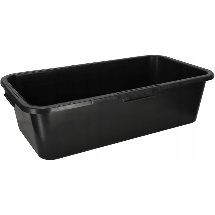 Правоъгълна строителна кофа, Kotarbau, 90 л, Пластмаса, Черна