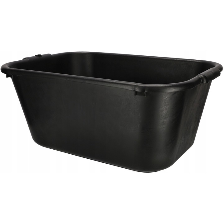 Galeata dreptunghiulara pentru constructii, Kotarbau, 55 l, Plastic, Negru