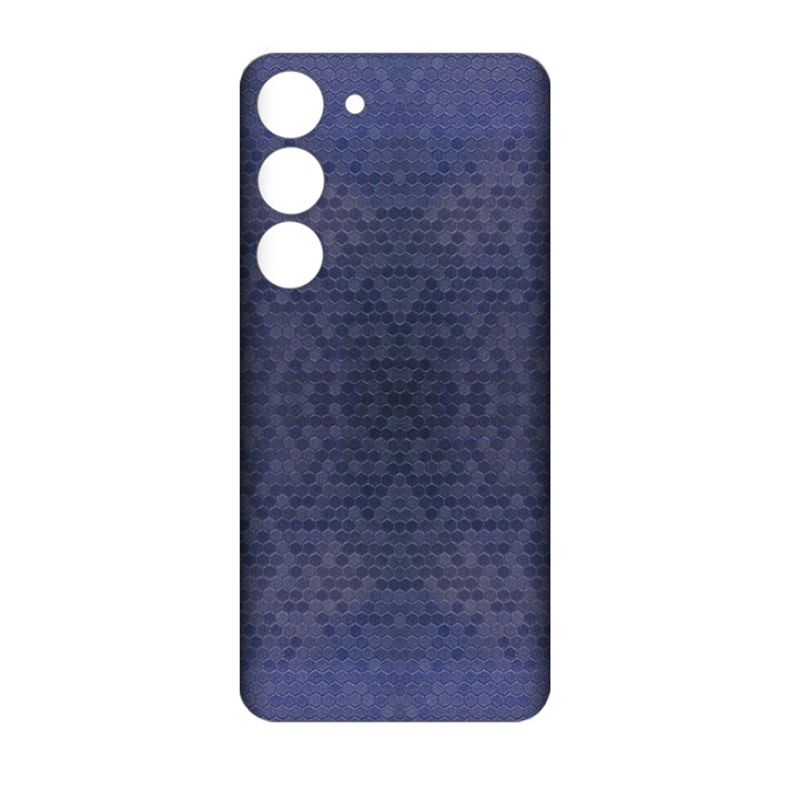 SILKASE bőrfólia Samsung Galaxy S23-hoz, hexa kék, telefon hátvédő