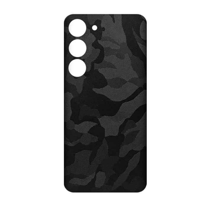 SILKASE bőrfólia Samsung Galaxy S23 Plus-hoz, fekete bütyök, telefon hátvédő