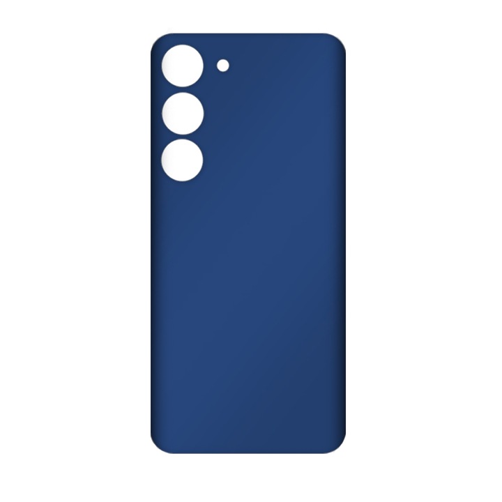SILKASE bőrfólia Samsung Galaxy S23-hoz, matt sötétkék, telefon hátvédő