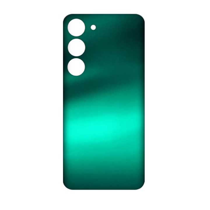 SILKASE bőrfólia Samsung Galaxy S23-hoz, smaragdzöld, telefon hátvédő