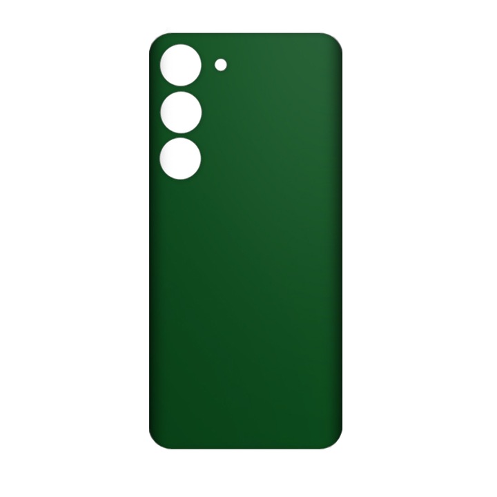 SILKASE bőrfólia Samsung Galaxy S23 Plus-hoz, matt sötétzöld, telefon hátvédő